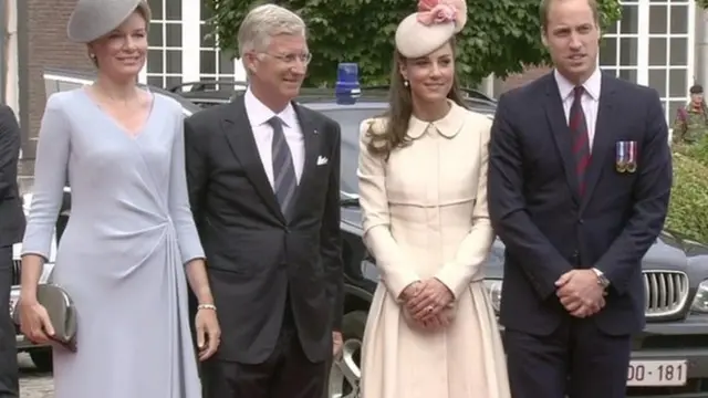 Duke and Duchess of Cambridge arrive in Liege