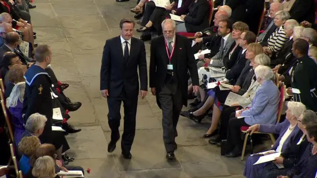 Prime Minister David Cameron inside Glasgow Cathedral