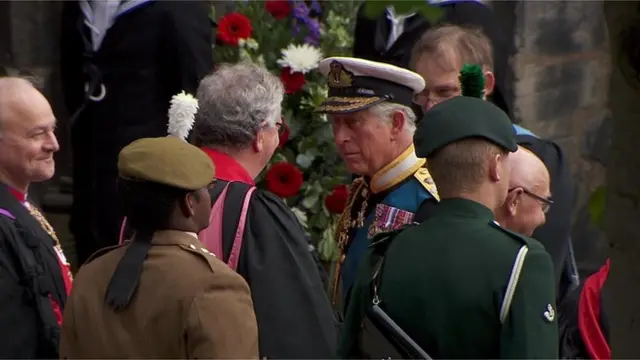 Prince Charles arrives at Glasgow Cathedral