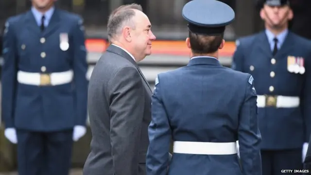 Scottish First Minister outside Glasgow cathedral