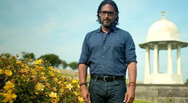 Historian David Olusoga at The Chattri, a war memorial near Brighton