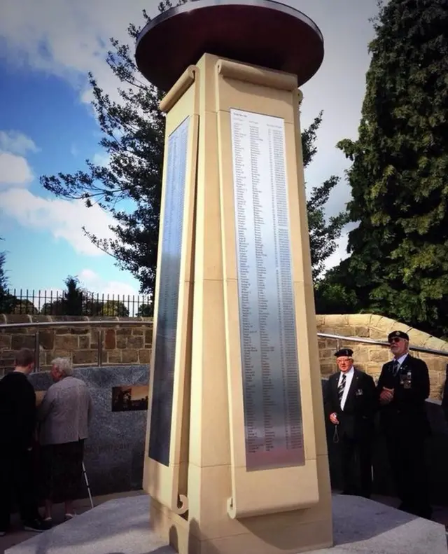 A new war memorial has been unveiled in Bramley Park, Leeds