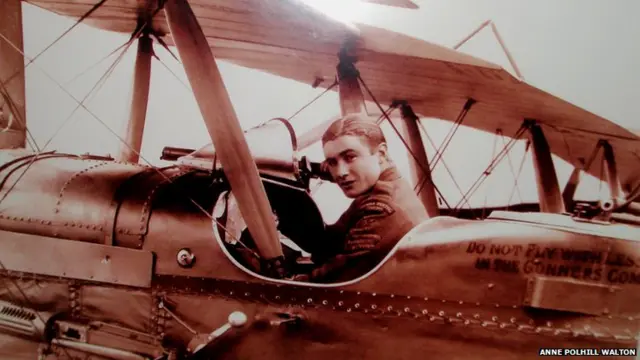 Young pilot in his plane