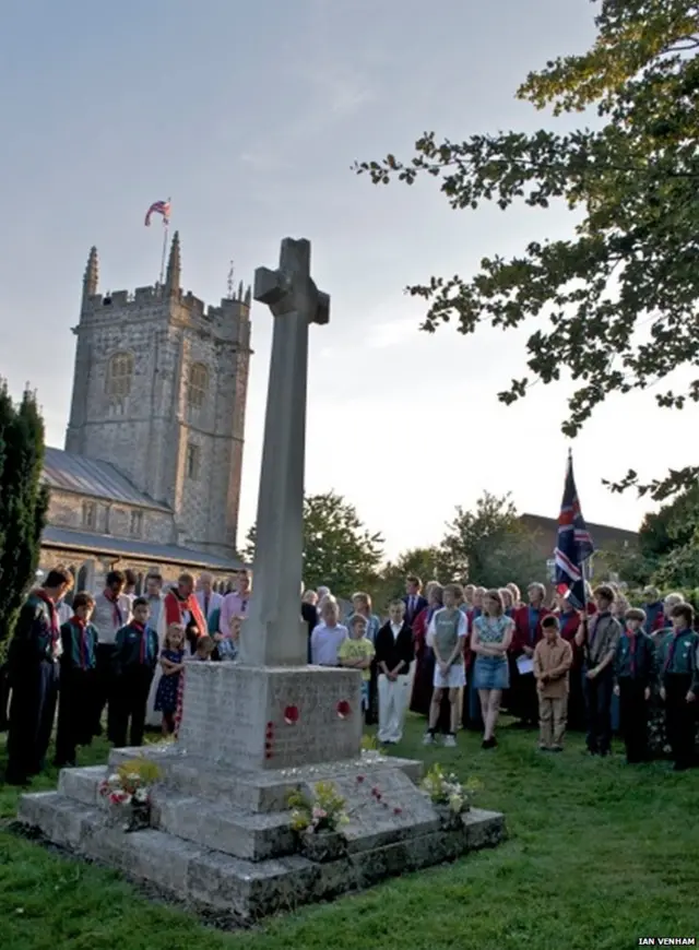 Remembrance service in Bere Regis Chruch