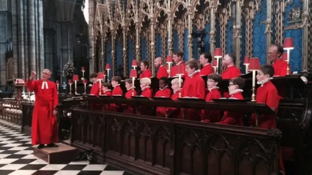 Westminster choir rehearsing