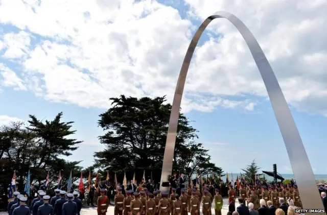 Memorial arch in Folkestone, England