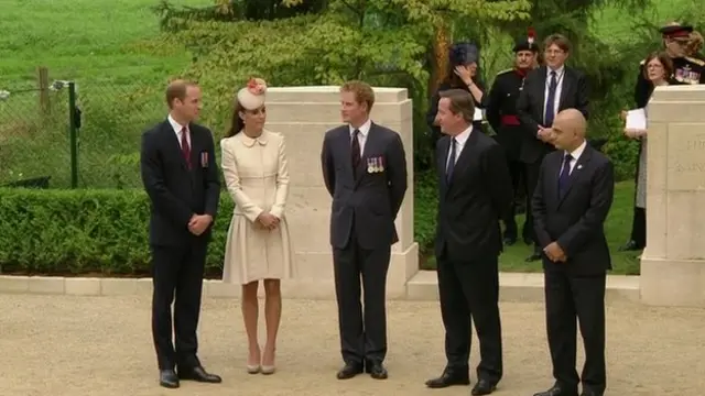 Prince William, Prince Harry, David Cameron and the Duchess of Cambridge