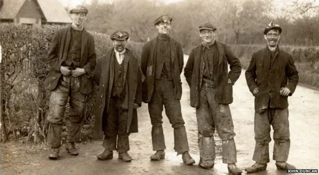 Miners from Cowdenbeath, Scotland