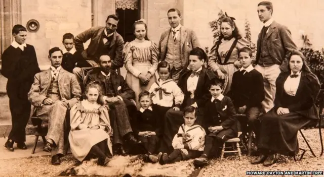 The Pope family, at home in Dorchester, Dorset, before WW1