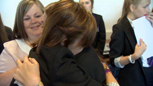 Students receive their exam results