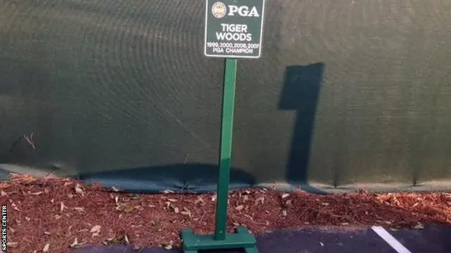 Tiger Woods' parking space