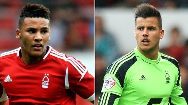 Jamaal Lascelles (l) and Karl Darlow