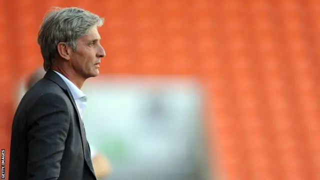 Blackpool manager Jose Riga