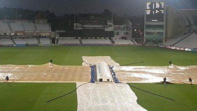 Heavy rain forced a no result at Trent Bridge