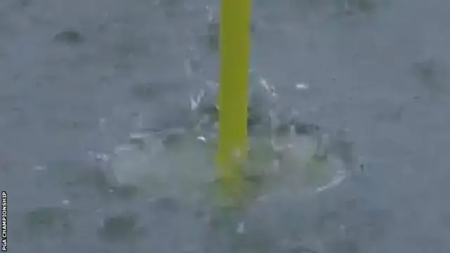 A pin under water at the PGA Championship