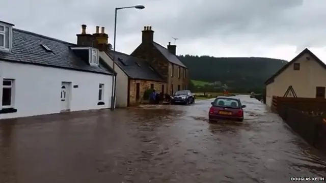 The village of Dallas flooded