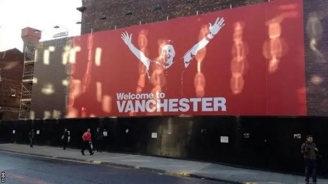 Poster of Manchester United manager Louis van Gaal