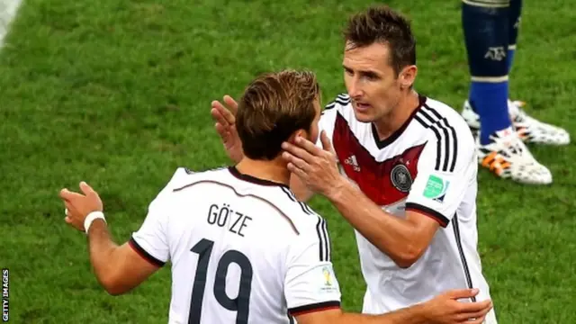 Mario Gotze and Miorlsav Klose