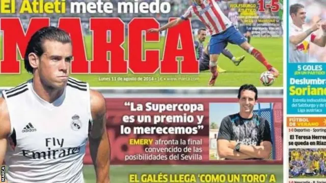 Monday's Marca front page