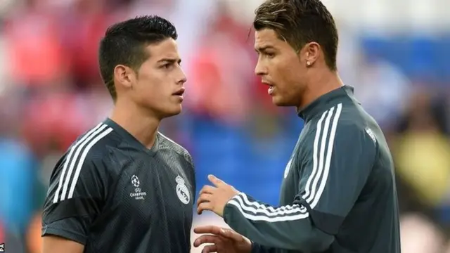 James Rodriguez and Cristiano Ronaldo