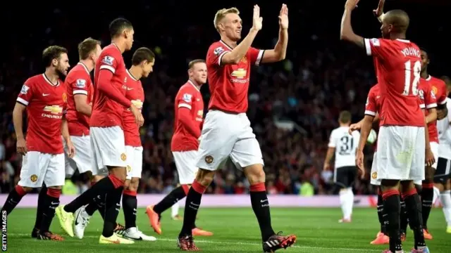 Manchester United celebrate