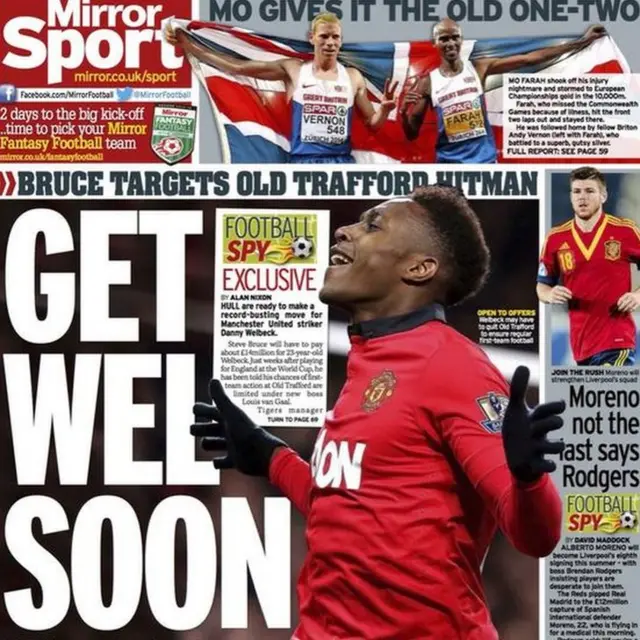 Daily Mirror back page