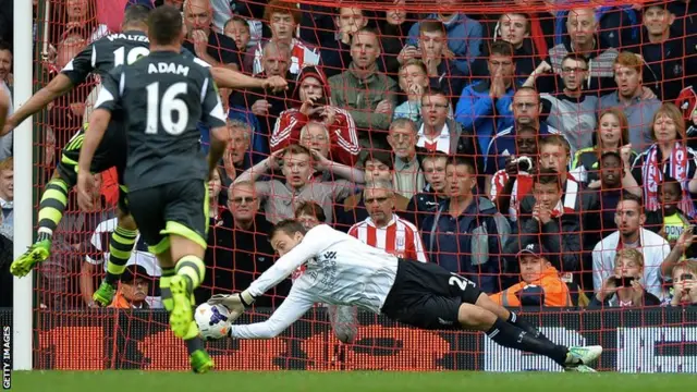 Simon Mignolet saves Jon Walters' penalty