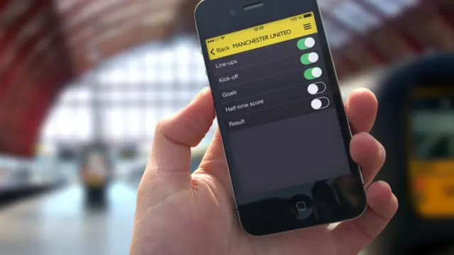 BBC Sport push alerts on mobiles