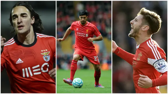 Lazar Markovic, Emre Can and Adam Lallana