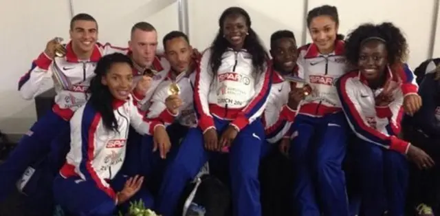 Britain's sprint relay winners