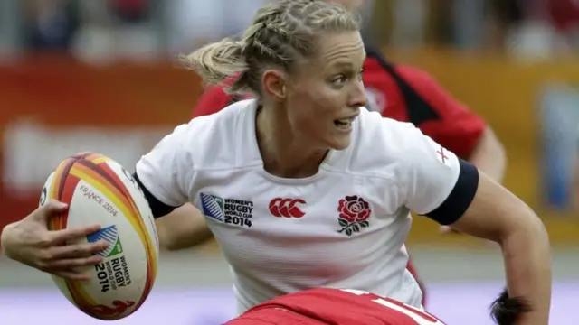 Natasha Hunt thought she had scored a try but it was disallowed by the TMO