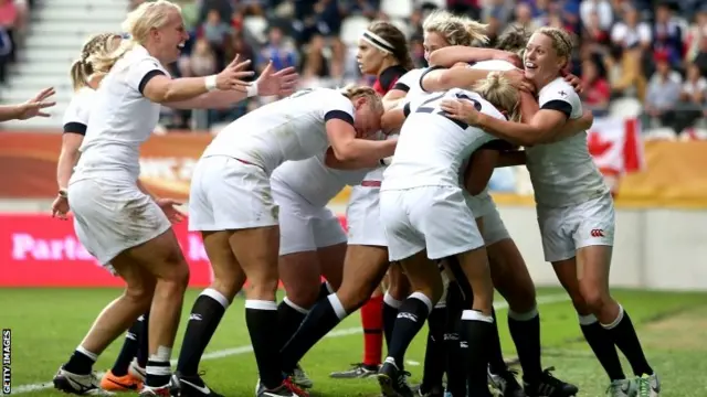 England players celebrate