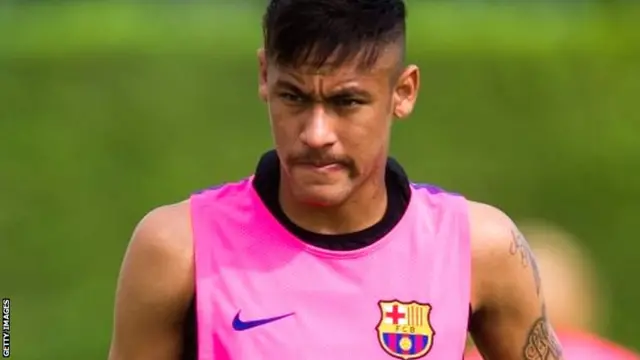 Neymar in training