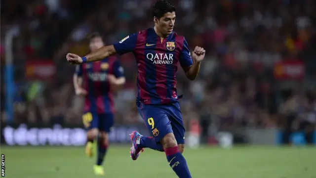 Luis Suarez in action for Barcelona