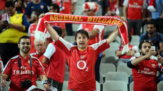 Arsenal fans in Turkey