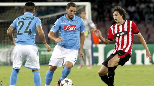 Gonzalo Higuain in acton for Napoli