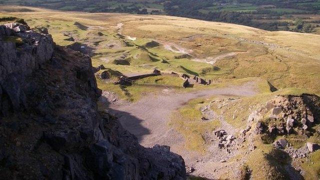 The former Herbert's Quarry in the Black Mountains