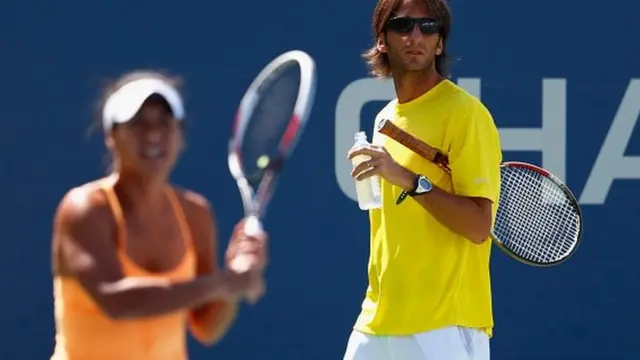 Heather Watson (left) with her coach Diego Veronelli