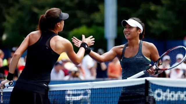 Sorana Cirstea (left) and Heather Watson