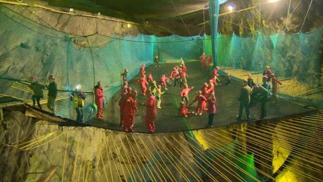 Underground trampoline