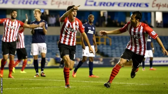 Jack Cork of Southampton celebrates