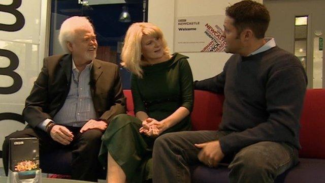 Joanne Milne with Merrill Osmond and Justin Osmond