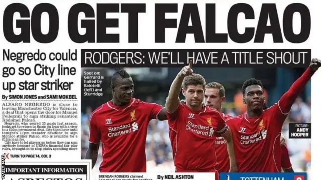 Daily Mail back page