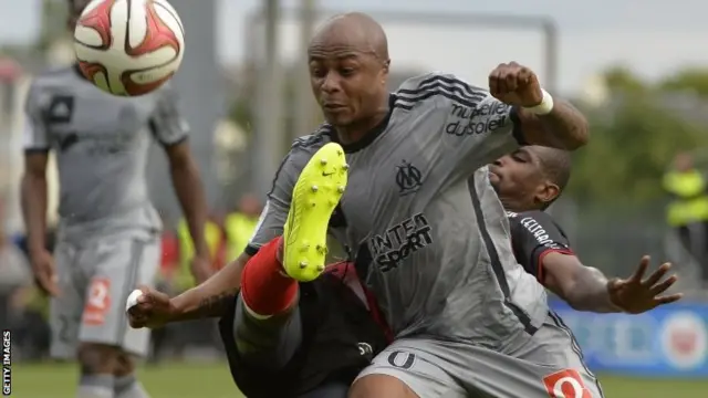 Andre Ayew in action for Marseille