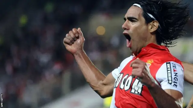 Radamel Falcao in action for Monaco