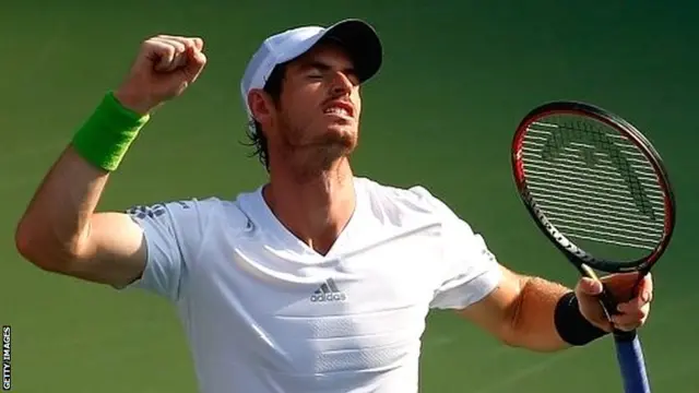 Andy Murray celebrates victory over Jo-Wilfried Tsonga