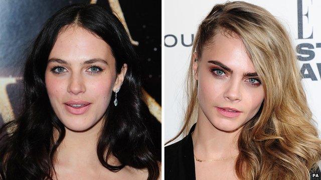 Jessica Brown Findlay and model Cara Delevigne