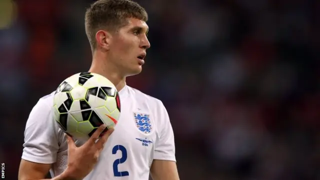 John Stones in action for England