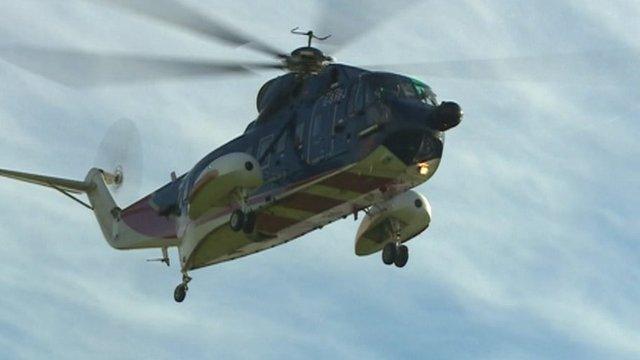 Isles of Scilly helicopter in October 2012