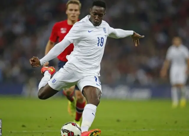 England's Danny Welbeck shoots